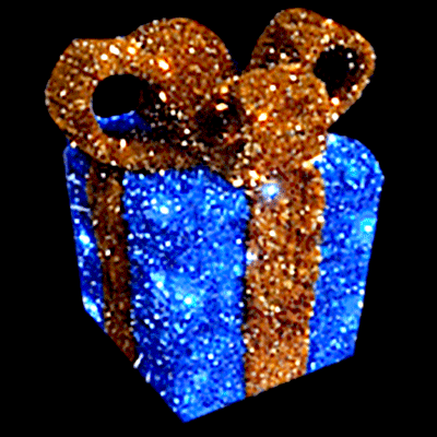 "Новогодний подарок" 130 см х 100 см х 100 см Сине-золотой