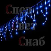 Светодиодная гирлянда. Бахрома 40 x 0,6 м Синяя. Нить белая. Уличная