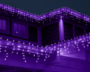 Светодиодная гирлянда бахрома Фиолетовая 15 x 0,6м М IP65